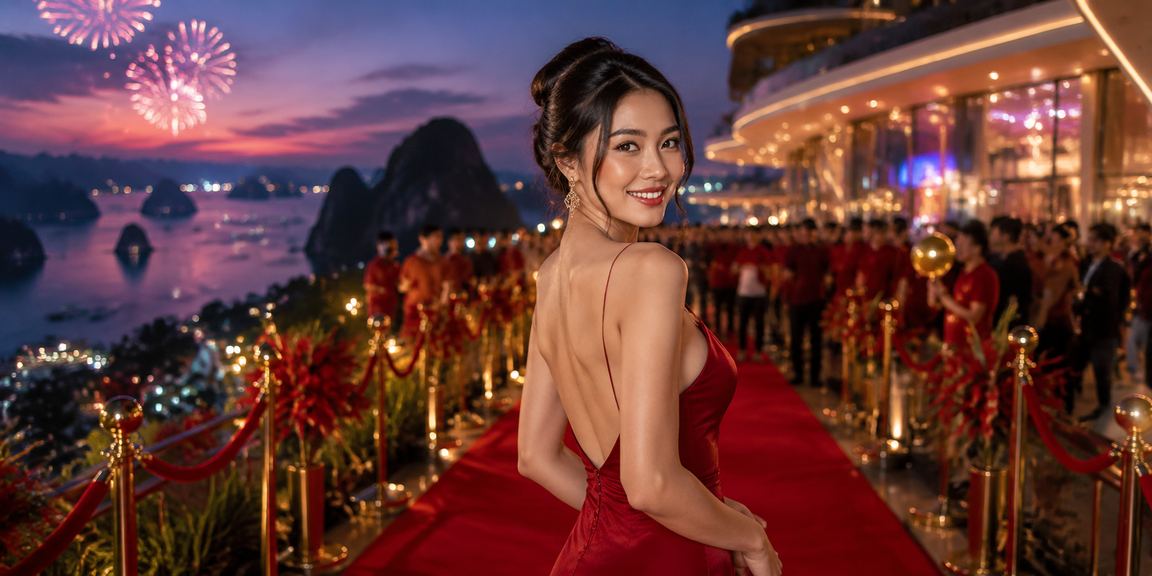 Khung cảnh lễ hội xổ số tại Hạ Long